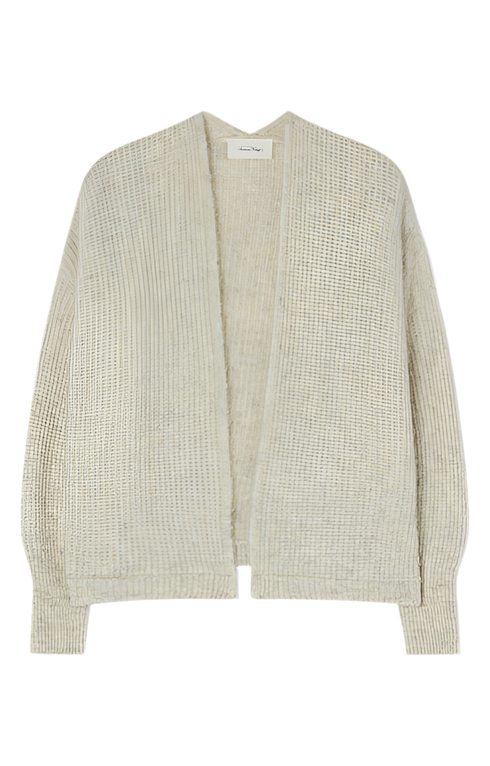 Cardigan East kurz | powder snow melange